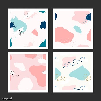 Pastel Memphis pattern design vector | Free stock vector - 535673