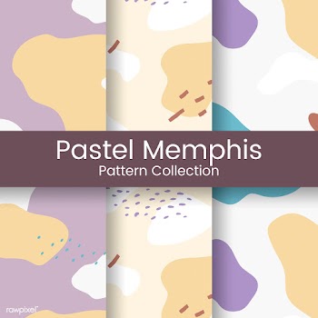 Pastel Memphis pattern design vector | Free stock vector - 535676