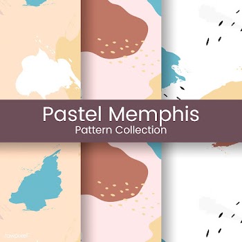 Pastel Memphis pattern design vector | Free stock vector - 535683