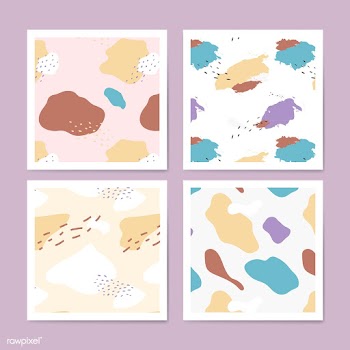 Pastel Memphis pattern design vector | Free stock vector - 535686