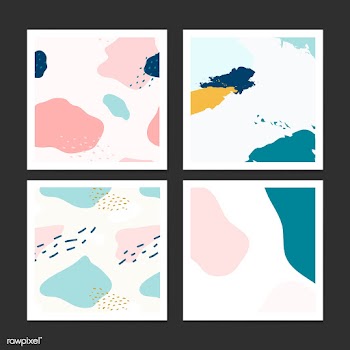 Pastel Memphis pattern design vector | Free stock vector - 535687