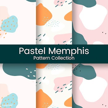 Pastel Memphis pattern design vector | Free stock vector - 535697