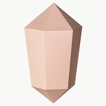 Pastel pink hexagonal prism paper craft design element | Free  transparent png - 2340246