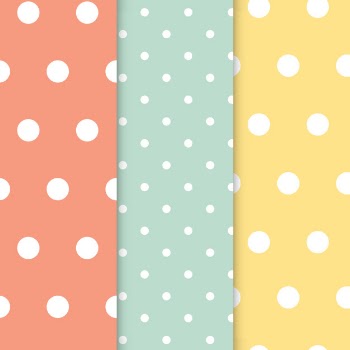 Pastel polka dot seamless pattern vector set