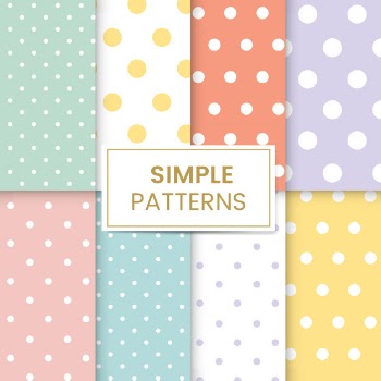 Pastel polka dot seamless pattern vector set