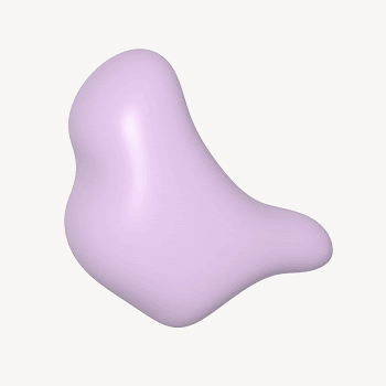Pastel purple 3D blob | Free Photo - rawpixel