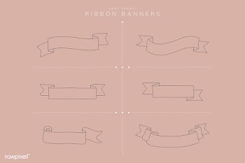 Pastel ribbon banner set | Free stock vector - 842843