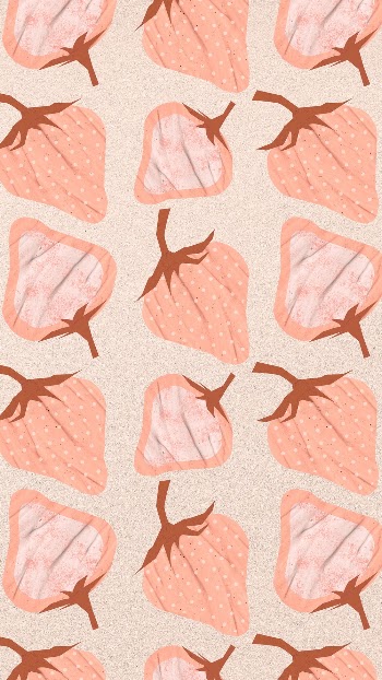 Pastel strawberry phone wallpaper, fruit | Free Photo - rawpixel