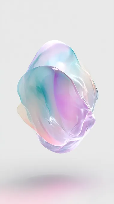 Pastel Translucent 3D Blob in Air Pastel Translucent 3D Blob in Air