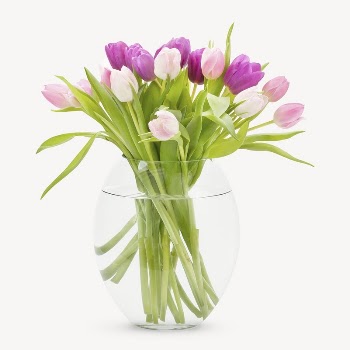 Pastel tulip bouquet collage element | Free PSD - rawpixel