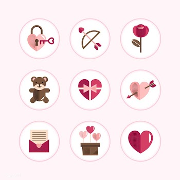 Pastel Valentine's icon set | Free stock vector - 558340