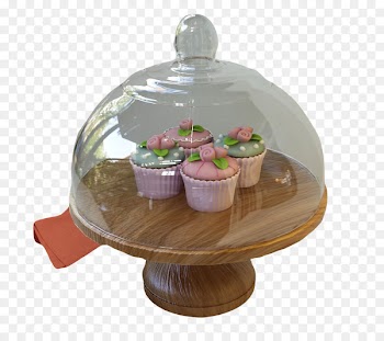 Pastel Wood Cake Transparency and translucency - Transparent wood cake holder 