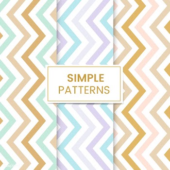 Pastel zigzag seamless pattern vector set | Free stock vector - 530877
