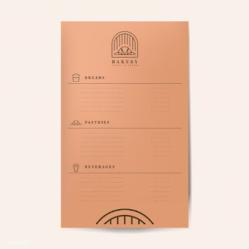 Pastries and beverages menu template vector | Free stock vector - 518950