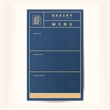 Pastries and beverages menu template vector | Free stock vector - 519101