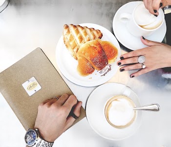 Pastries On Round White Ceramic Plate