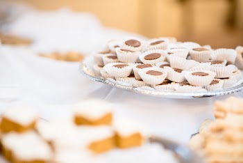 Pastries On Silver Dessert Stand
