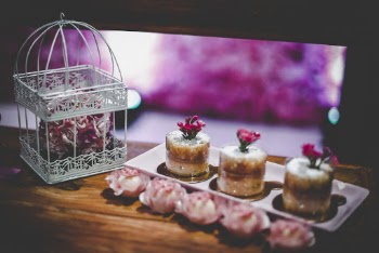 Pastries On White Ceramic Tray