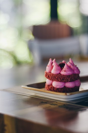 Pastry on Brown Tray