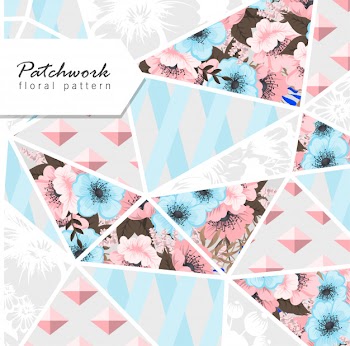 Patchwork floral background Free Vector