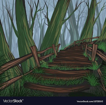 Pathway on hill vector image