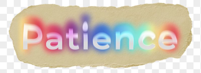 Patience png ripped paper word | Free PNG - rawpixel
