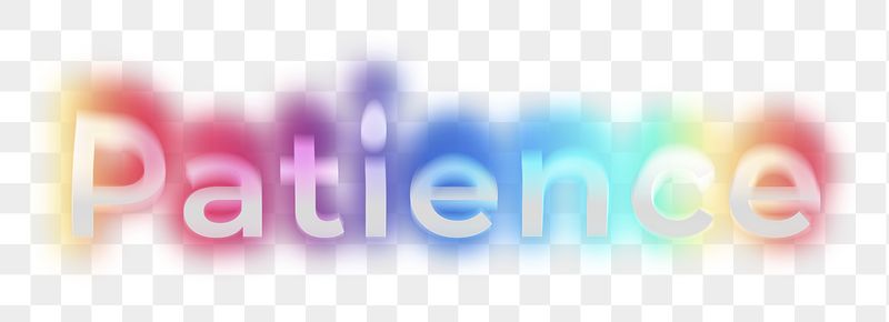 Patience png word sticker, neon | Free PNG - rawpixel