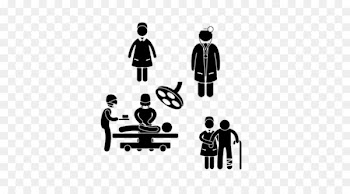 Patient Pictogram Health Care Physician Surgery - White silhouette of angels 