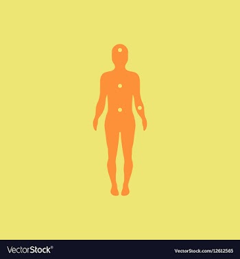 Patients point on the human body various symptoms vector image