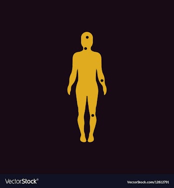 Patients point on the human body various symptoms vector image