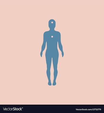Patients point on the human body various symptoms vector image