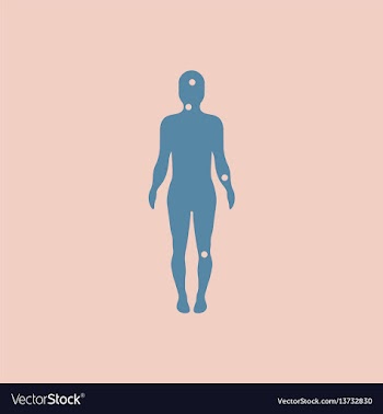 Patients point on the human body various symptoms vector image