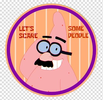 Patrick Halloween Button transparent background PNG clipart