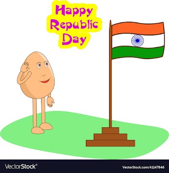 patriot egg cartoon saluting indian national flag