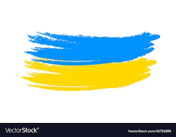 patriotic ukraine brush flag
