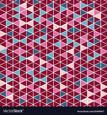 Pattern background triangle retro vintage design vector image
