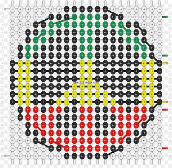Pattern Cross-stitch Volleyball Friendship bracelet - volleyball 