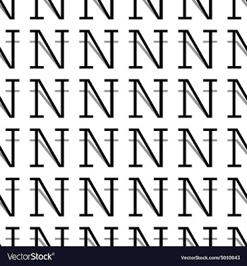 Pattern font N vector image