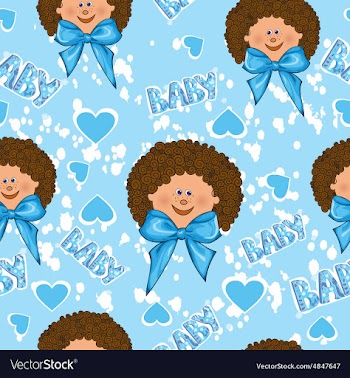 Pattern for a boy on a blue background vector image