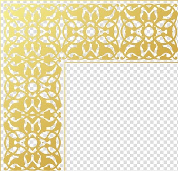Pattern, Gold frame transparent background PNG clipart