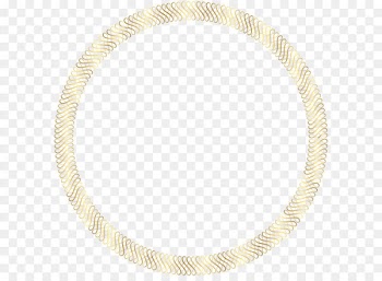 Pattern - Gold Round Border PNG Clip Art Image 