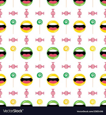 Pattern in yellow-green color vector image