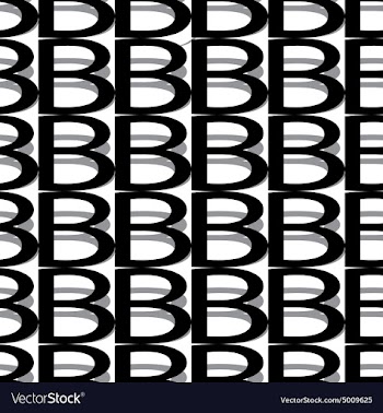 Pattern letter b vector image