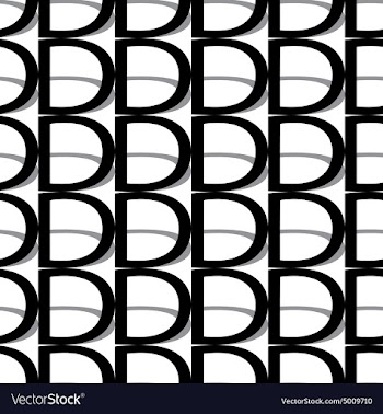 Pattern letter d vector image