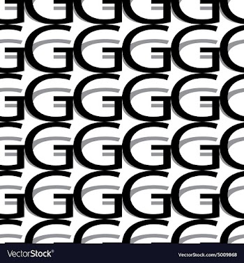 Pattern letter g vector image