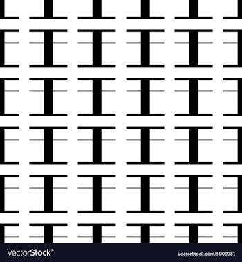 Pattern letter i vector image