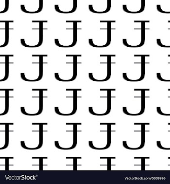 Pattern letter j vector image