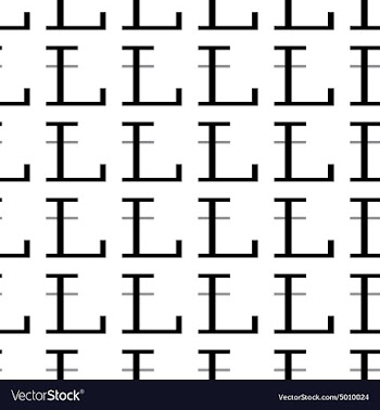 Pattern letter l vector image