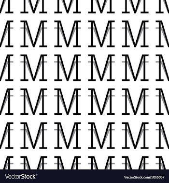 Pattern letter M vector image