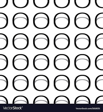 Pattern letter o vector image